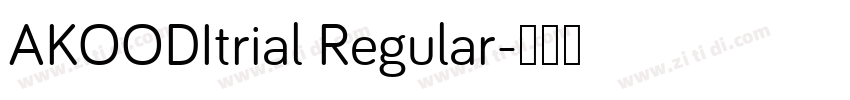 AKOODItrial Regular字体转换